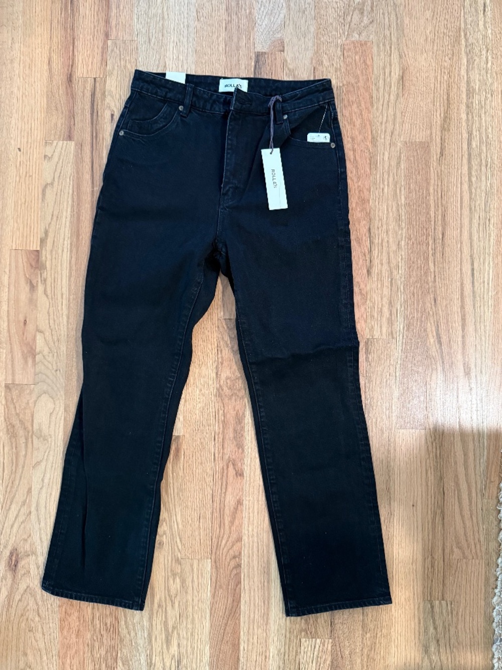 Rolla’s high rise straight jeans black